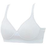 アイシルク ストレッチシルク モールドカップブラジャー サックス L