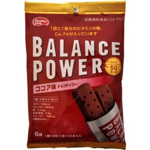 （まとめ買い）バランスパワー ココア味(チョコチップ入り) 6袋(12本)×12セット