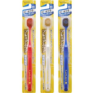 （まとめ買い）エビス プレミアムケアハブラシ・ワイド ふつう 3本組×3セット