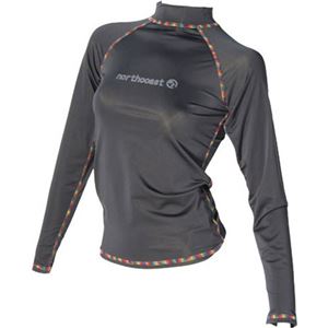 NORTHCOAST ノースコースト 女性用 長袖 ラッシュガード NC-8555 ブラック M