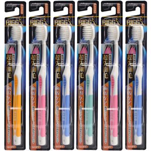 （まとめ買い）エビス リグEXハブラシ 超先細毛 やわらかめ 6本組×6セット