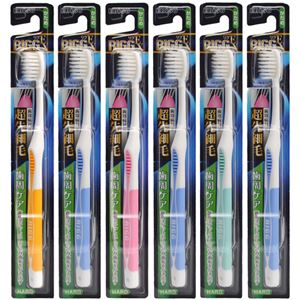 （まとめ買い）エビス リグEXハブラシ 超先細毛 かため 6本組×6セット