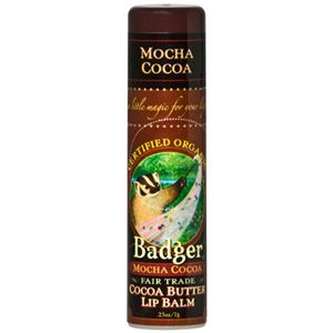 （まとめ買い）BADGER(バジャー) ラージリップバームスティック モカココア 7g×3セット