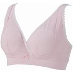 （まとめ買い）らくらくオープン授乳ブラ クロス&サイドオープン モダールストレッチ(ノンワイヤー) L ピンク 6120012×3セット