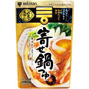 （まとめ買い）ミツカン シメまで美味しい 寄せ鍋つゆストレート 750g×14セット