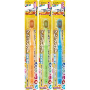 （まとめ買い）エビス プレミアムケアハブラシ・ミニ ふつう 3本組×2セット