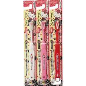 （まとめ買い）ハローキティ ハブラシ 6才以上小学生用 3本組×24セット