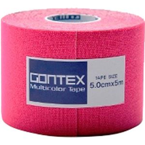 （まとめ買い）GONTEX Multicolor Tape GTRT004PKS ピンク 幅5cm×長さ5m 伸縮性ロールテープ×4セット