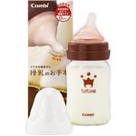 （まとめ買い）テテオ 授乳のお手本 哺乳びん耐熱ガラス製 160ml SSサイズ乳首付×2セット