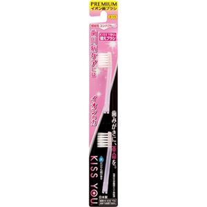 （まとめ買い）キスユー イオン歯ブラシ 極細コンパクト ふつう 替えブラシ 2本×11セット