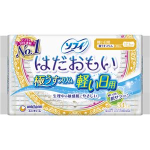 （まとめ買い）ソフィ はだおもい 極うすスリム 軽い日の昼用 17.5cm 羽なし 34枚入×9セット