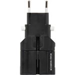 （まとめ買い）デバイスネット マルチ電源変換プラグ ゴーコン 専用ケース付 RW75BK/S ブラック×3セット