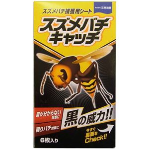 （まとめ買い）スズメバチキャッチ 黒の威力 6枚入り×2セット