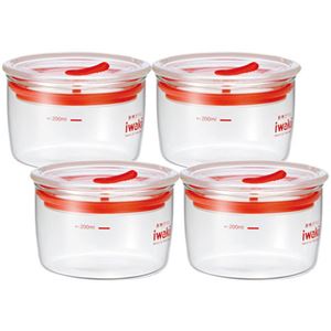 iwaki 密閉クリアパック 4点セット KBT7014SMR 200ml