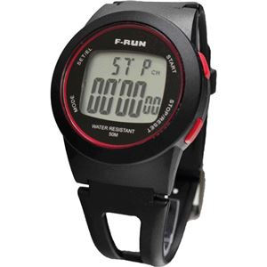 F-RUN(エフラン) ランニング用ウォッチ ラップメモリー10 FRN10BL ブラック
