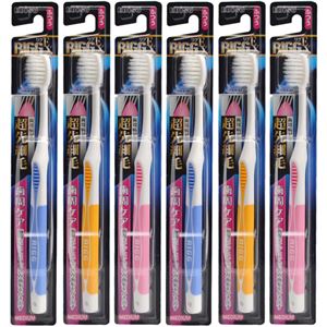 （まとめ買い）エビス リグEXハブラシ 超先細毛 ふつう 6本組×6セット