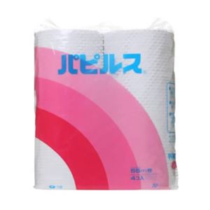 （まとめ買い）夕顔 パピルス トイレットロール シングル 4ロール×19セット