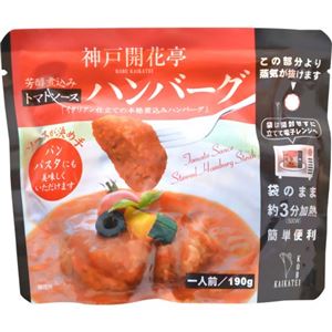 （まとめ買い）神戸開花亭 芳醇煮込みハンバーグ トマトソース 190g×24セット