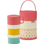（まとめ買い）サーモス ボトル型弁当箱 フレッシュランチボックス 3段式 580ml DJL-580 CP コーラルピンク×3セット