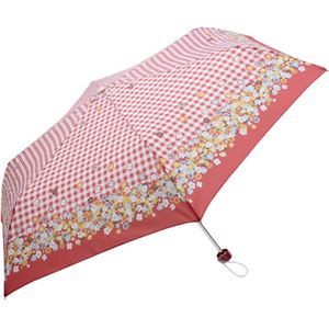 （まとめ買い）ブランドレディースアンブレラ 折りたたみ OLIVE des OLIVE レッド 55cm×2セット