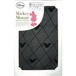 （まとめ買い）関東ナイロン ミッキー ダイヤ ブラック M-L 1足組×8セット