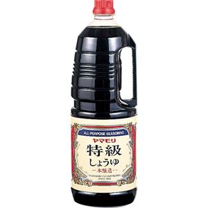 （まとめ買い）ヤマモリ 特級濃口しょうゆ 1.8L×4セット