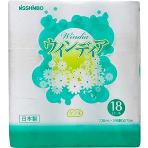 （まとめ買い）ウインディア トイレットペーパー 27.5m×18ロール ダブル×14セット