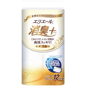 （まとめ買い）エリエール トイレットティシュー 消臭+ フレッシュクリアの香り ダブル 25m×12R入×21セット