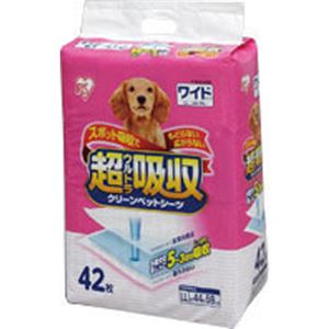 （まとめ買い）アイリスオーヤマ 超吸収ウルトラクリーンペットシーツ ワイド P-SUS-42W×3セット