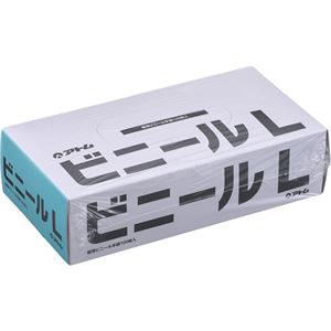 （まとめ買い）極薄ビニール手袋100枚入 1741-100 Lサイズ×2セット