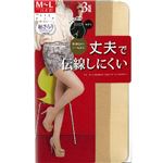 （まとめ買い）伝線しにくい(特殊編み) パンスト3足組 M-L ベージュ×4セット