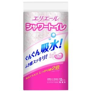 （まとめ買い）エリエール シャワートイレットティシュー ピンク ダブル12R入×15セット