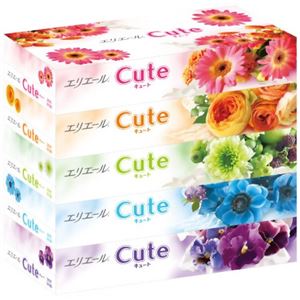（まとめ買い）エリエール ティシュー キュート320枚(160組)×5P×17セット