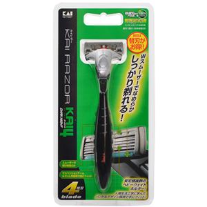 （まとめ買い）カイレザー KAI4 ダークナイト ホルダー 替刃1個付×4セット