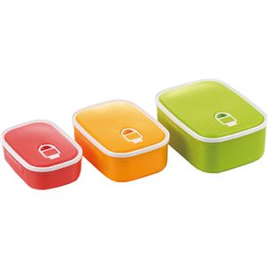 （まとめ買い）タマハシ ピア・コローレ 角型密封保存容器3pcセット PCL-19×3セット