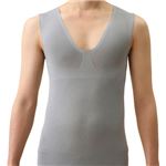 （まとめ買い）メンズshiseist(シセイスト) ノースリーブU首深めメッシュタイプ グレー SSTM130 GRY LL×2セット