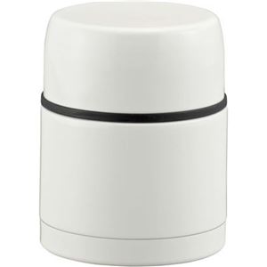 （まとめ買い）グランツ ダブルステンレス 広口フードコンテナ 500ml クリームホワイト ND-8401×2セット