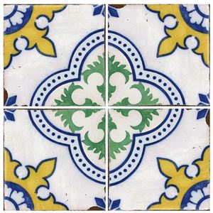 （まとめ買い）decolfa(デコルファ) タイルステッカー ホワイト 4枚入り×4セット