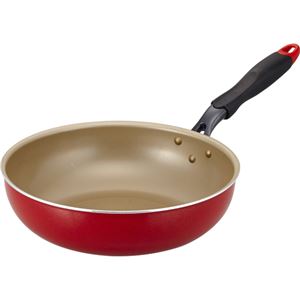 （まとめ買い）evercook(エバークック) 炒め鍋 28cm レッド EFPDN28RD×2セット