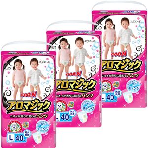 （まとめ買い）【ケース販売】グーン アロマジック Lサイズ 40枚入×3個(120枚入)×4セット
