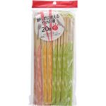 （まとめ買い）割らずに使える竹のお箸 楊枝入 20膳×7セット