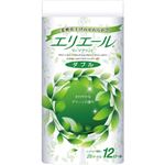 （まとめ買い）エリエール トイレットティシュー リーフプリント ダブル 12R入×9セット