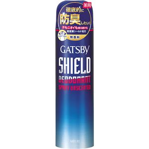 （まとめ買い）ギャツビー シールド デオドラントスプレー 無香料 130g×6セット