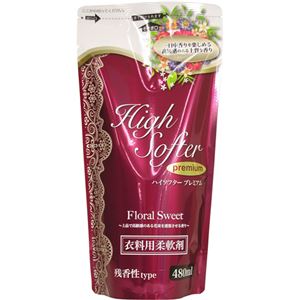 （まとめ買い）マルフクケミファ ハイソフタープレミアム 残香性タイプ つめかえ用 480ml×6セット