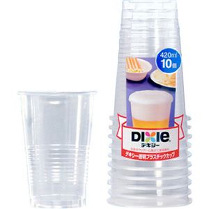 （まとめ買い）透明プラスチックカップ 420ml 10個入り×28セット