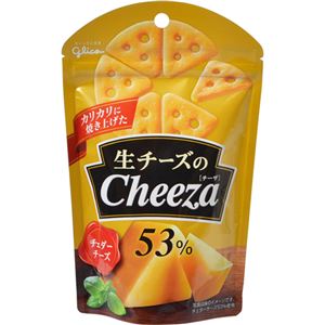 （まとめ買い）【ケース販売】グリコ 生チーズのチーザ チェダーチーズ 40g×10袋×8セット