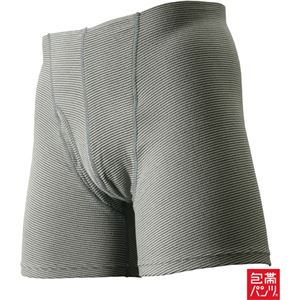 （まとめ買い）SIDO(シドー) 包帯パンツ ゴムなしボクサー 濃グレー LL×2セット