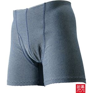 （まとめ買い）SIDO(シドー) 包帯パンツ ゴムなしボクサー ネイビー LL×2セット