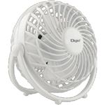 （まとめ買い）Digio2 USB扇風機 ホワイト UA-045-W×2セット