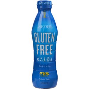 （まとめ買い）伊賀越 グルテンフリー(小麦不使用) 丸大豆醤油 450ml×8セット